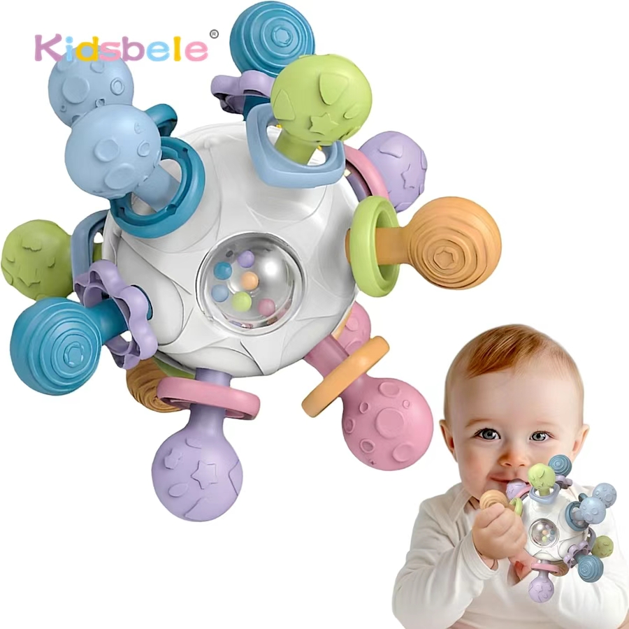Baby Food Teether - Newborn Infant Shake Grab Spin Multi