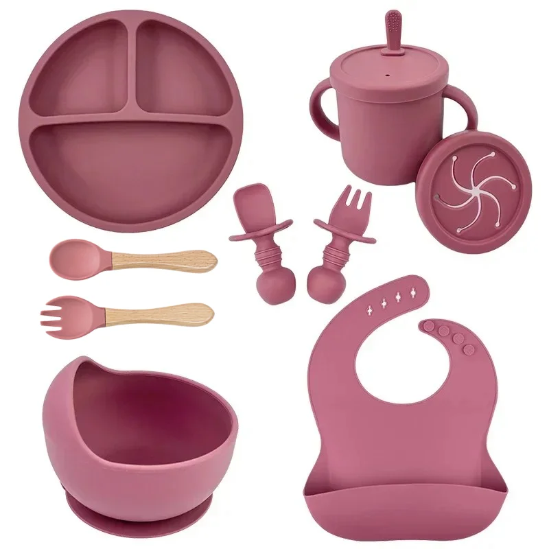 Baby Food Guide - Food Grade Silicone Child Dish Set