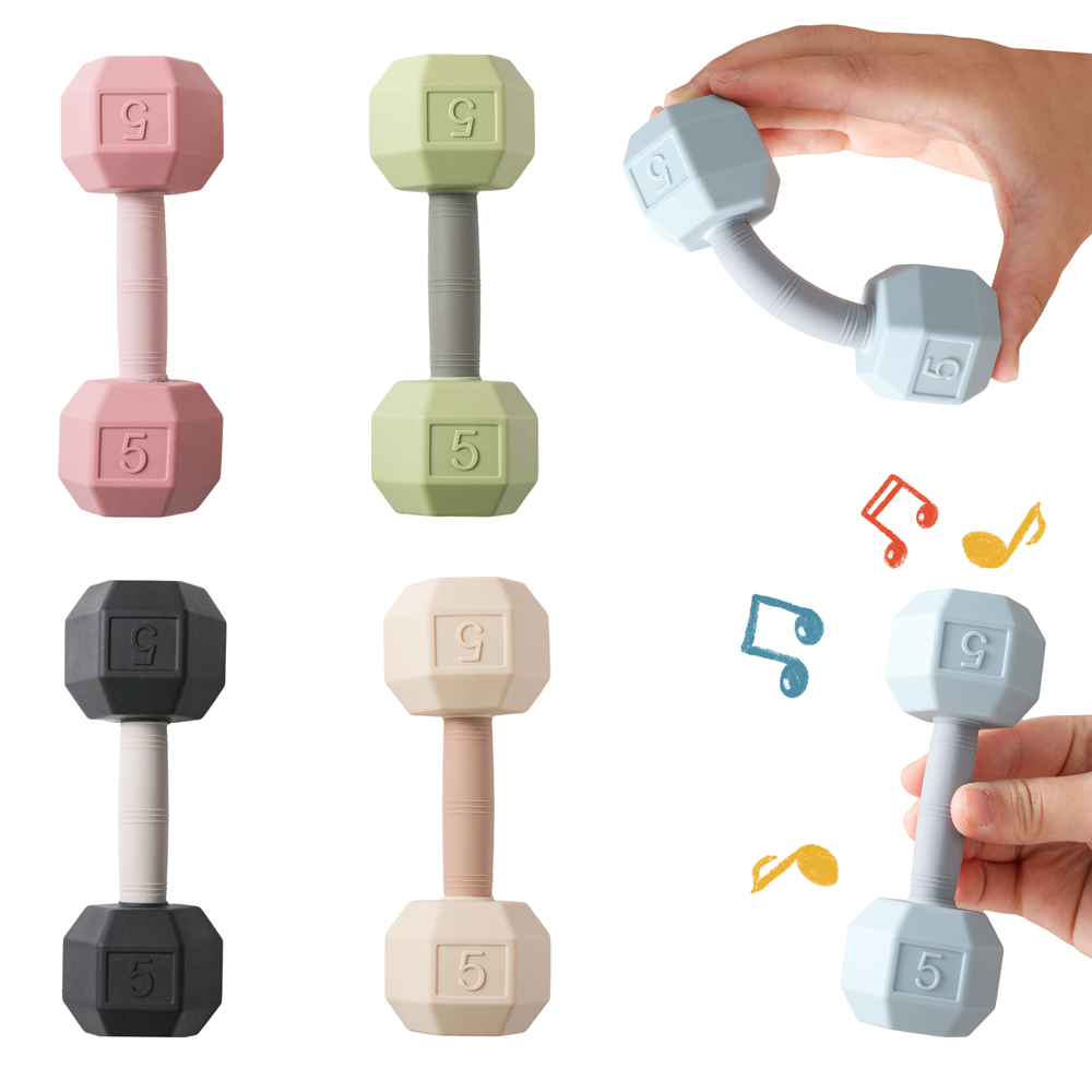 Baby Food Teether - Baby Silicone Dumbbell Teether Toy –