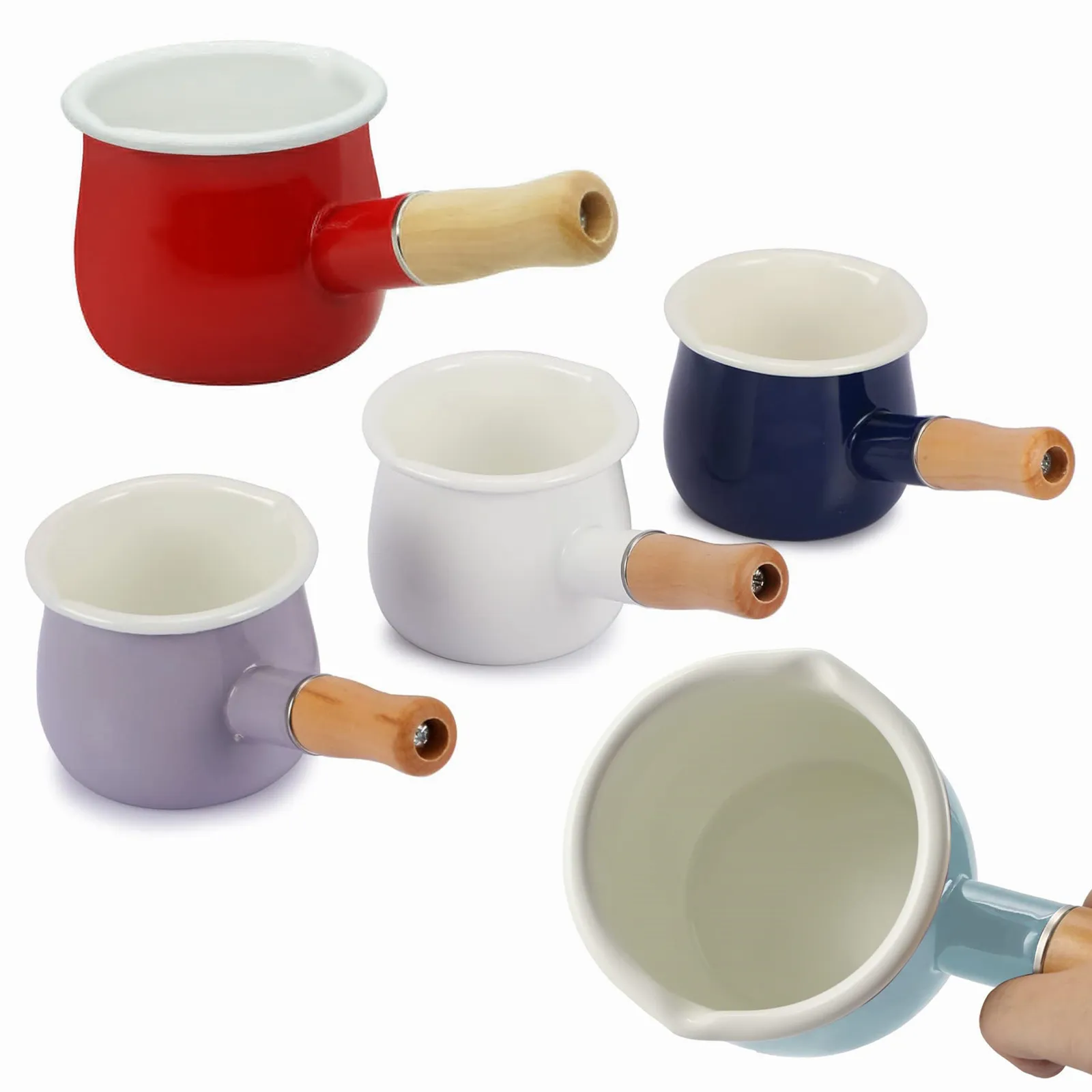 Baby Food With Iron - Enamel Milk Pot Small Saucepan Milk