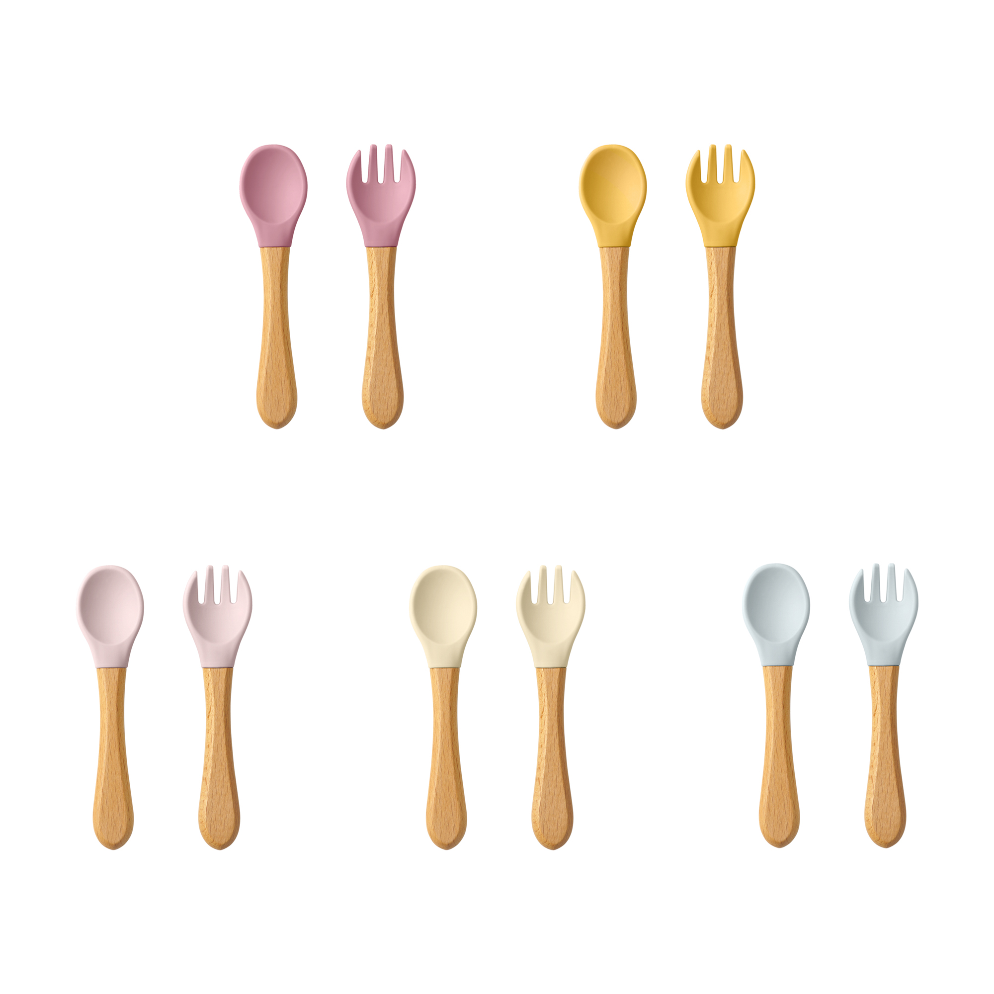 Baby Food Guide - 2PCS Baby Learning Spoons Utensils Set