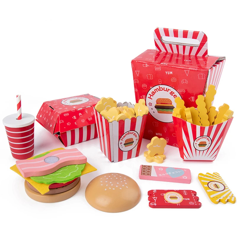 Dry Food Baby - Monterssori Wooden Baby toys Kitchen Burger