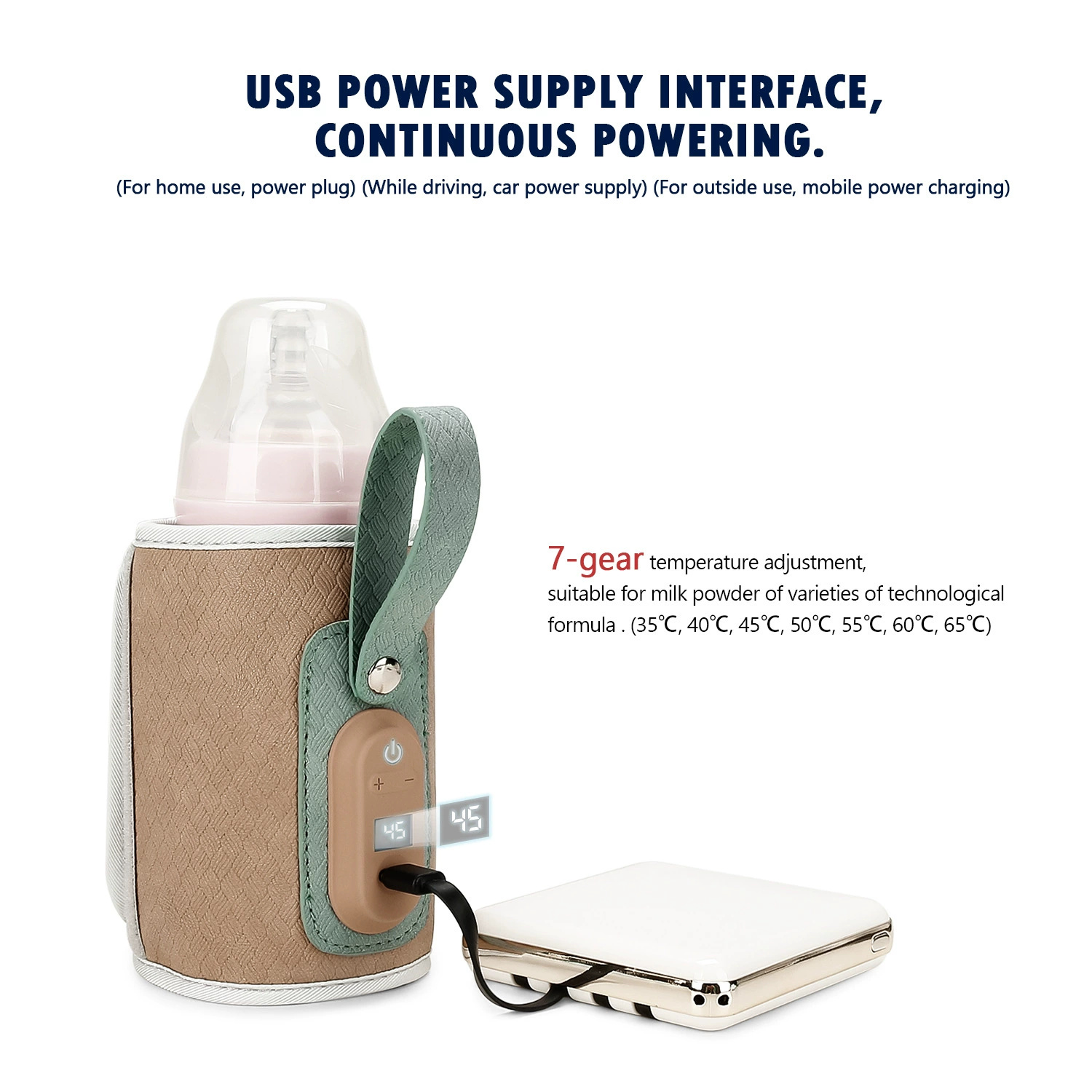Baby Bottle Warmer Bag USB Pow - Baby Food For Travelling 评论和价格