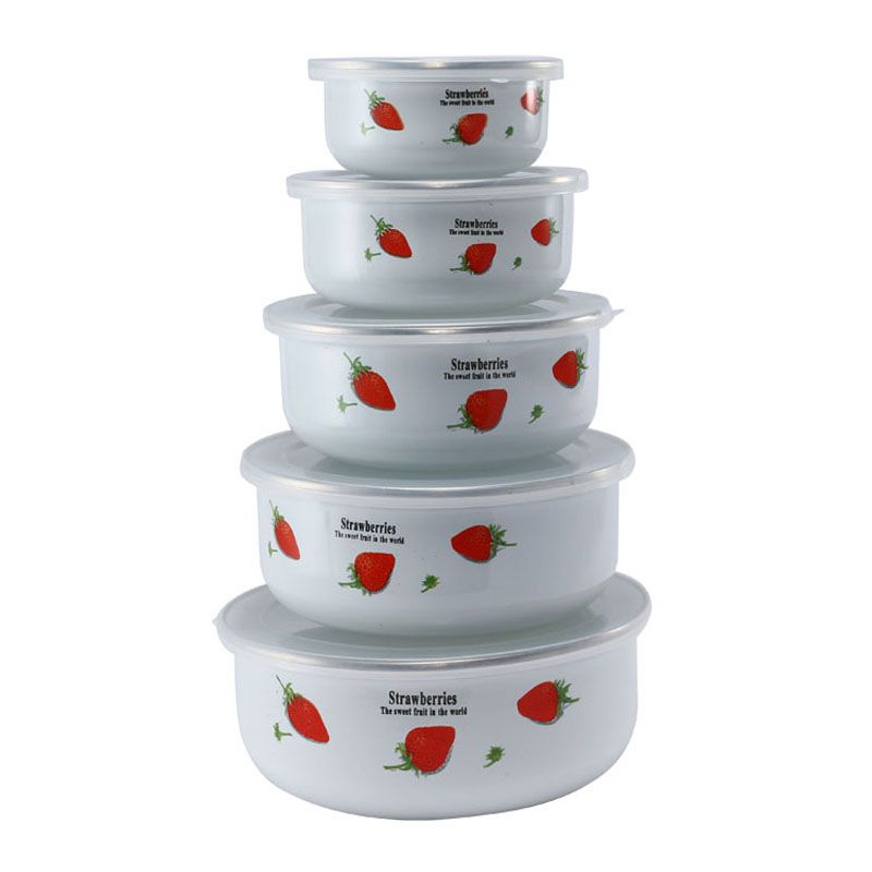 5-piece Set of Thickened Ename - Baby Food With Iron 评论和价格