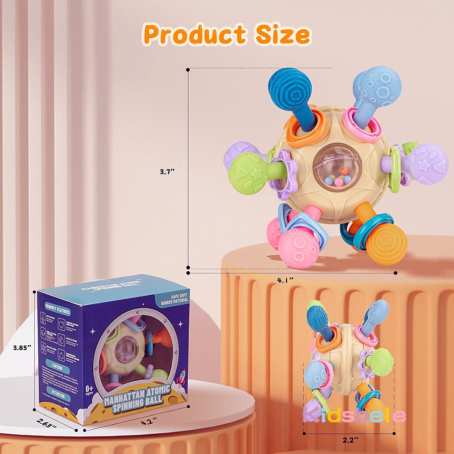 Newborn Infant Shake Grab Spin - Baby Food Teether 评论和价格