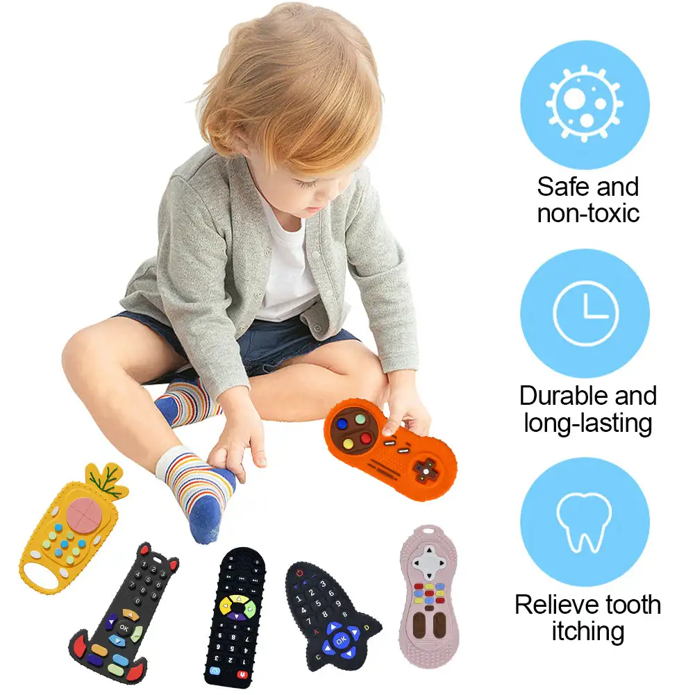 Baby Silicone Teether Toys Rem - Baby Food Teether 评论和价格