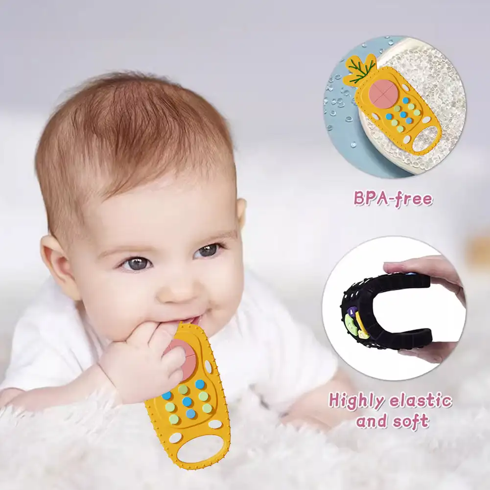 Baby Silicone Teether Toys Rem - Baby Food Teether 评论和价格