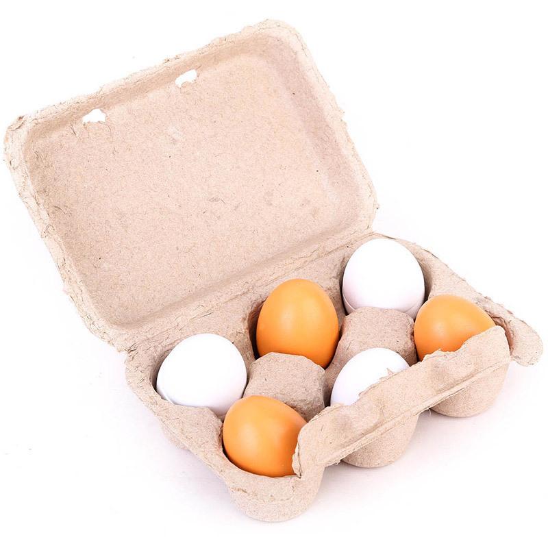 6Pcs Kitchen Wooden Artificial - Baby Food Egg 评论和价格