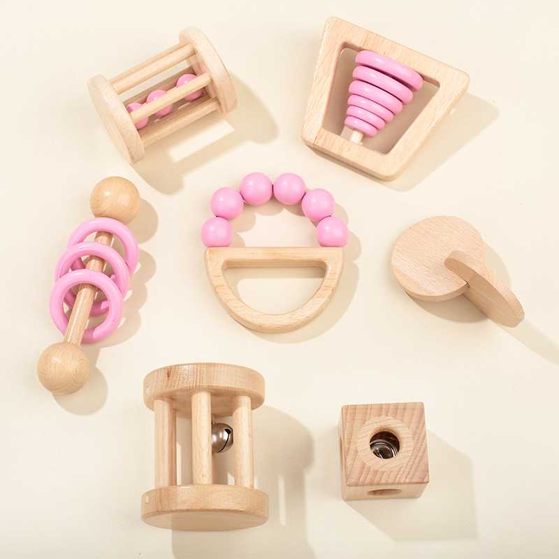 Montessori Wooden Toys Colorfu - Dry Food Baby 评论和价格