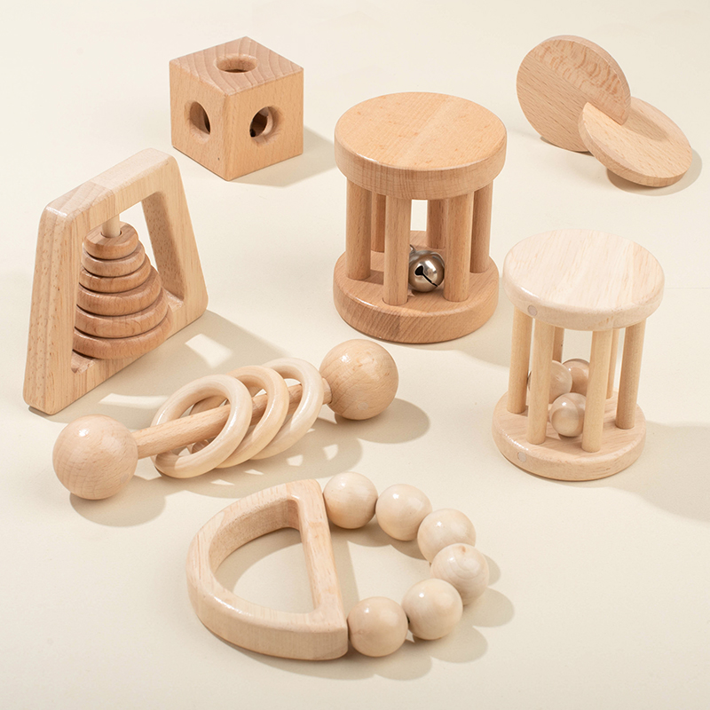 Montessori Wooden Toys Colorfu - Dry Food Baby 评论和价格