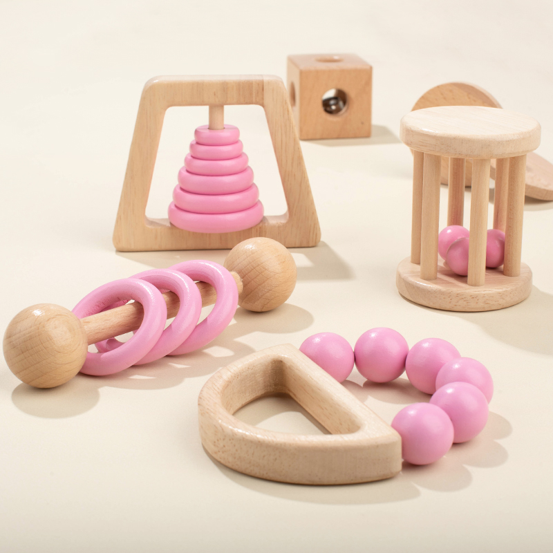Montessori Wooden Toys Colorfu - Dry Food Baby 评论和价格