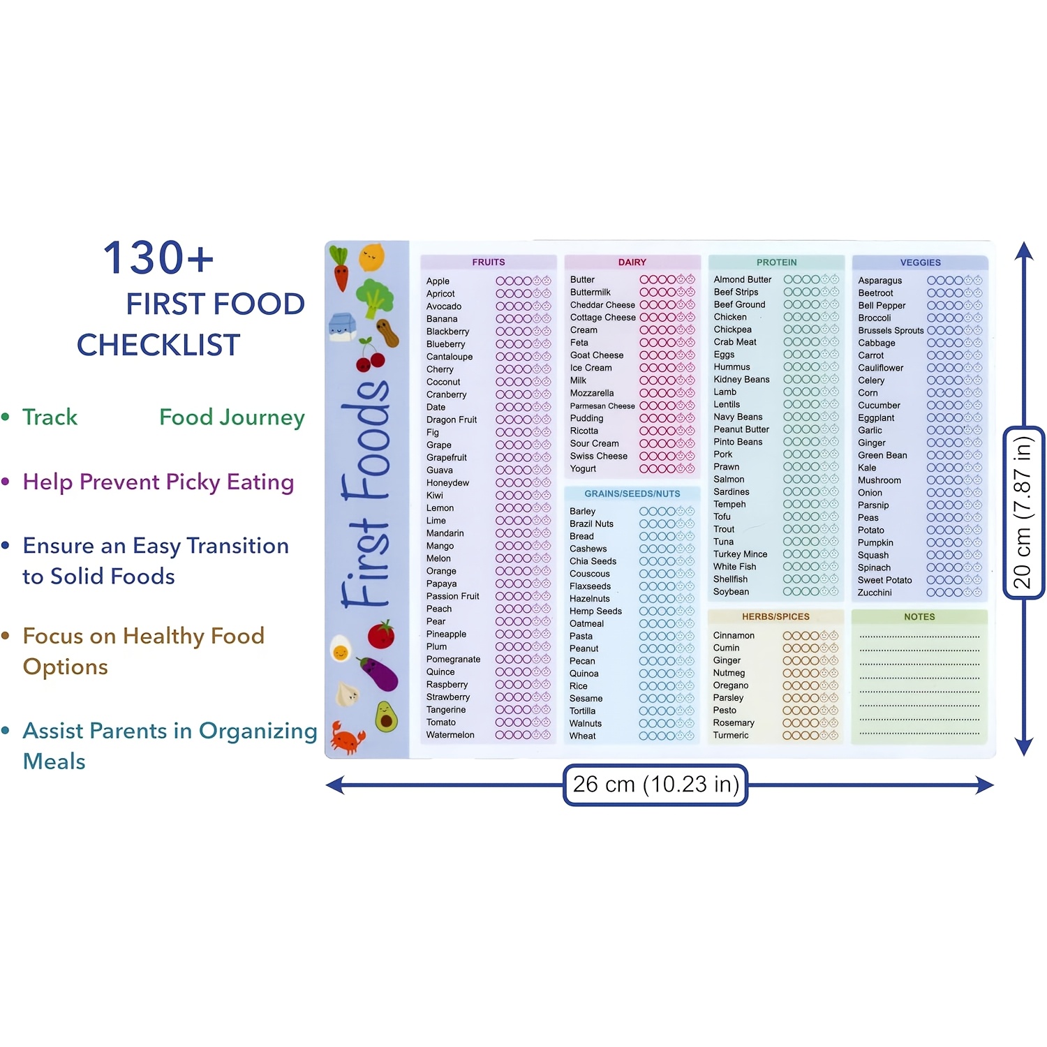 Baby First Foods Tracker, High - Dry Food Baby 评论和价格