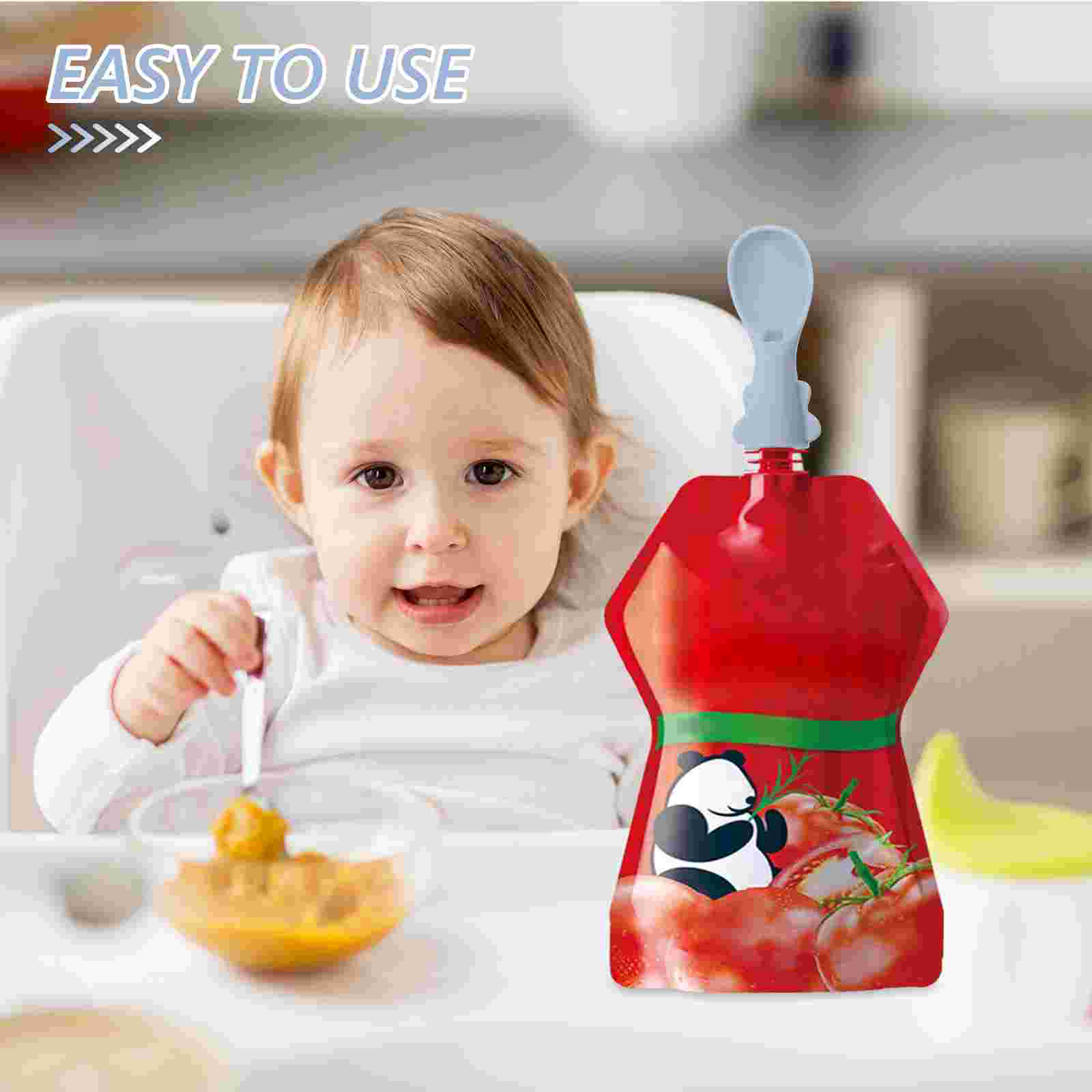 4 Pcs Baby Bag Spoon Set Spoon - Baby Food Variety Pack 评论和价格