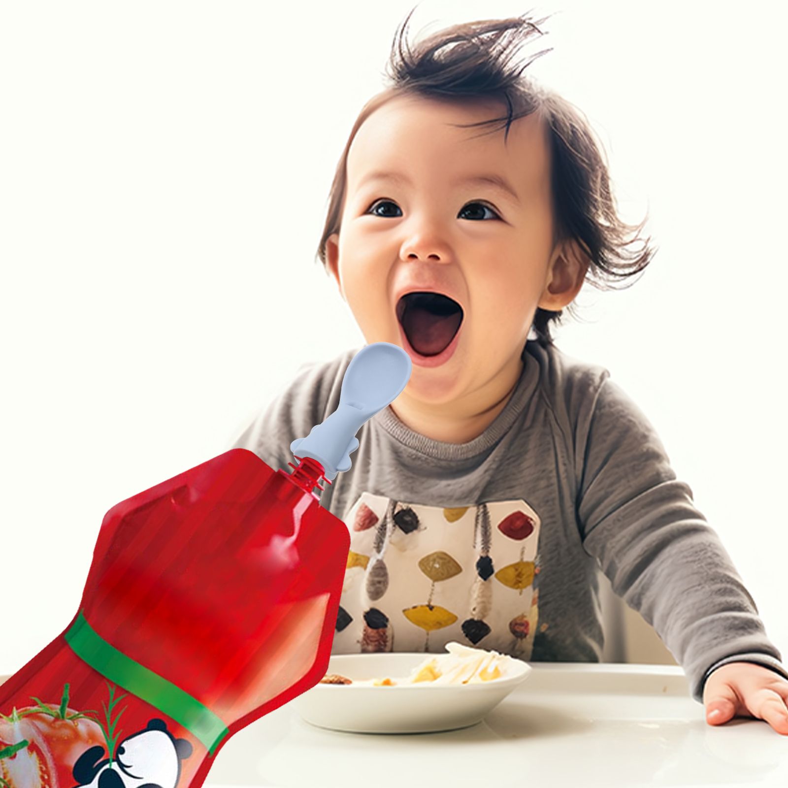 4 Pcs Baby Bag Spoon Set Spoon - Baby Food Variety Pack 评论和价格