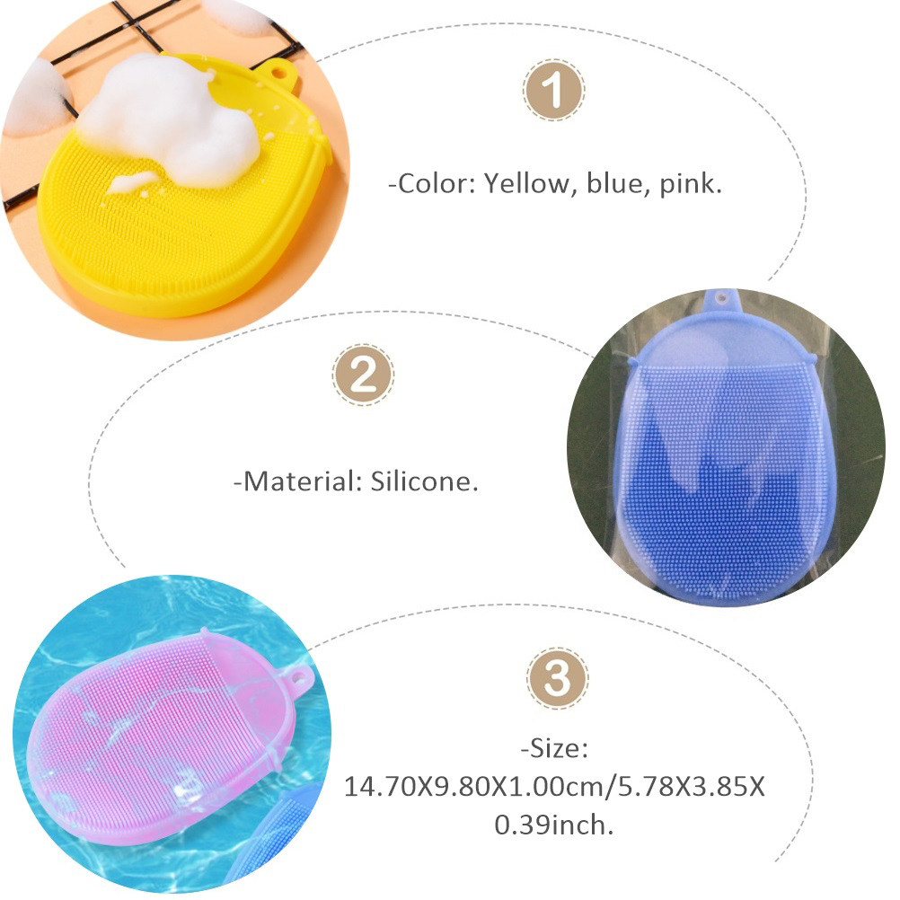 3Pcs Infant Silicone Bath Brus - Dry Food Baby 评论和价格