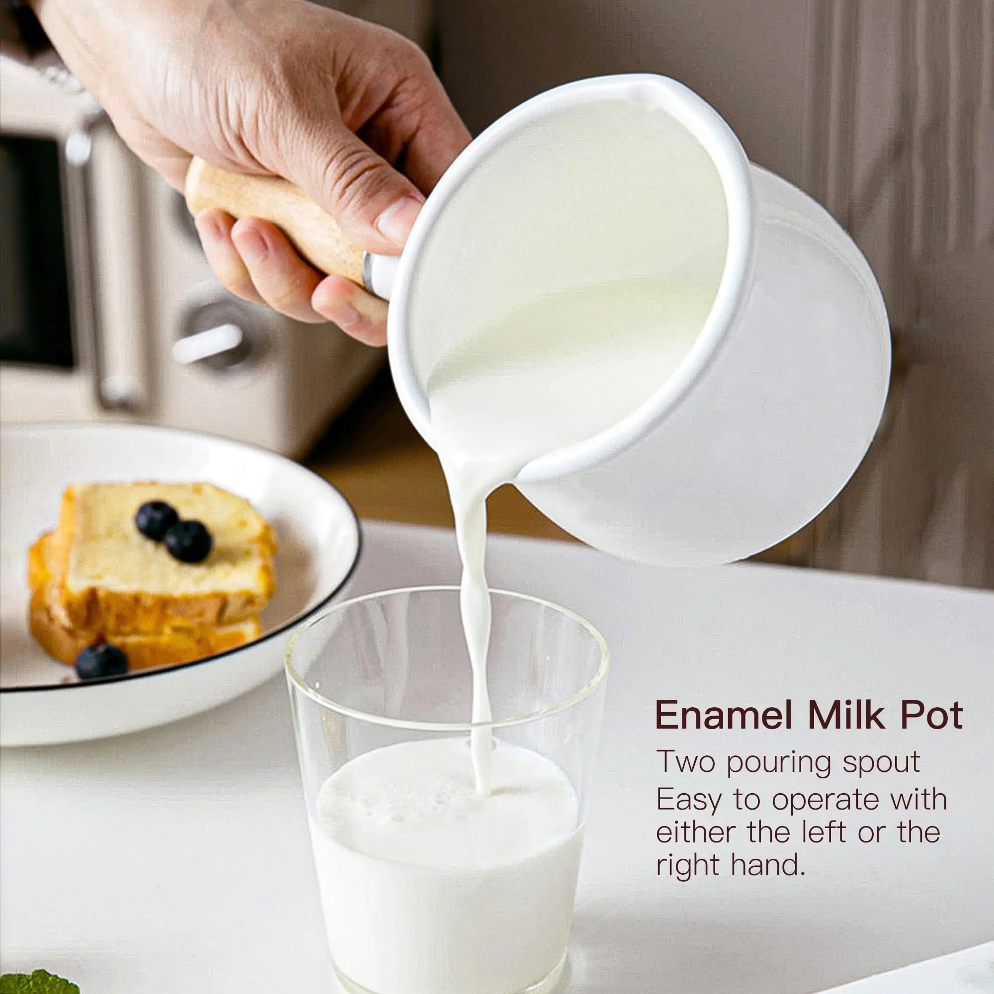 Enamel Milk Pot Small Saucepan - Baby Food With Iron 评论和价格