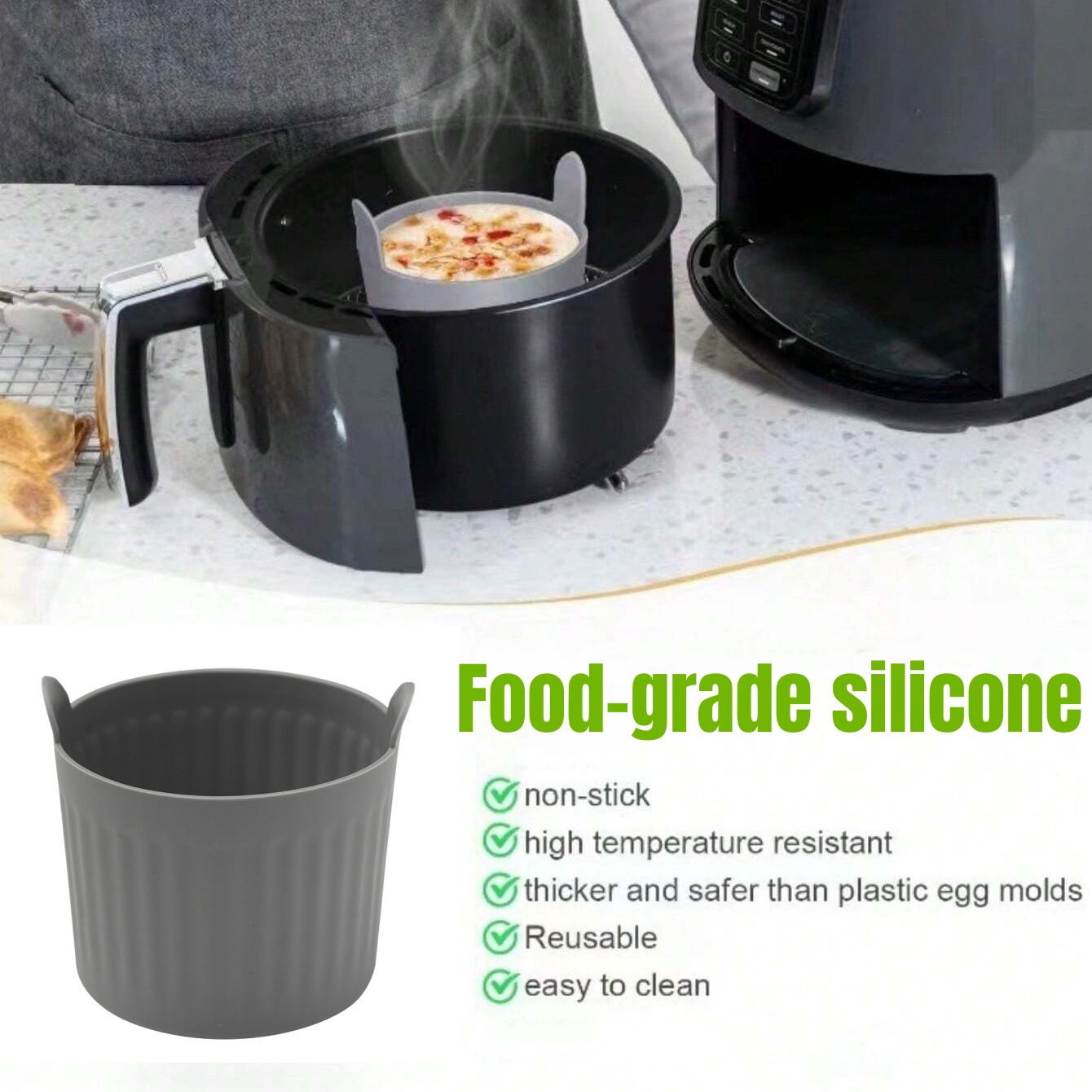 4Pcs Silicone Air Fryer Baking - Baby Food Egg 评论和价格