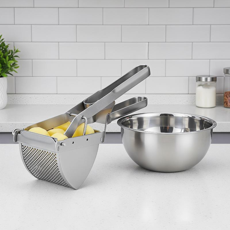 Potato Masher Stainless Steel  - Baby Food With Iron 评论和价格